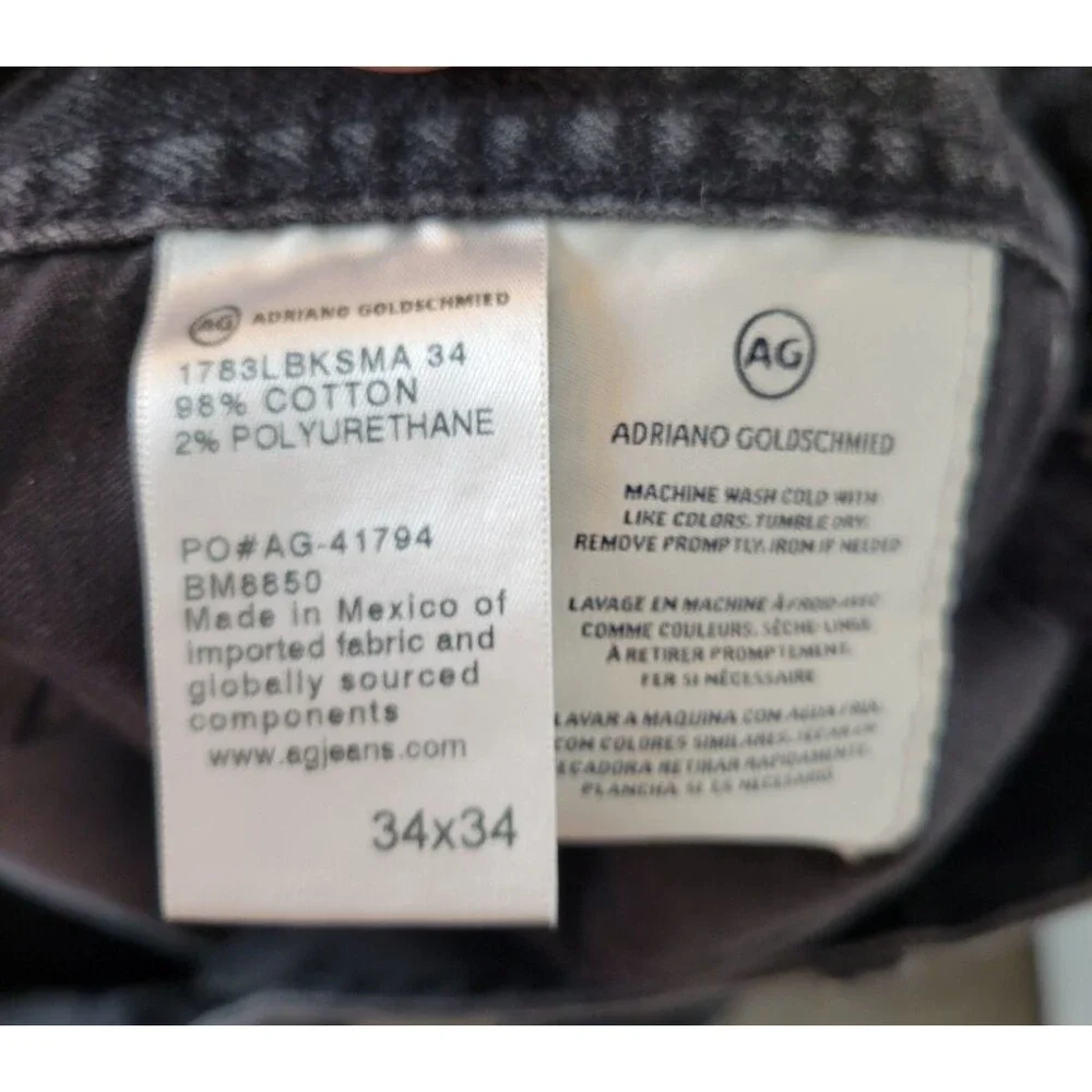 AG Adriano Goldschmied Mens The Tellis Modern Slim Jeans Size 34x34